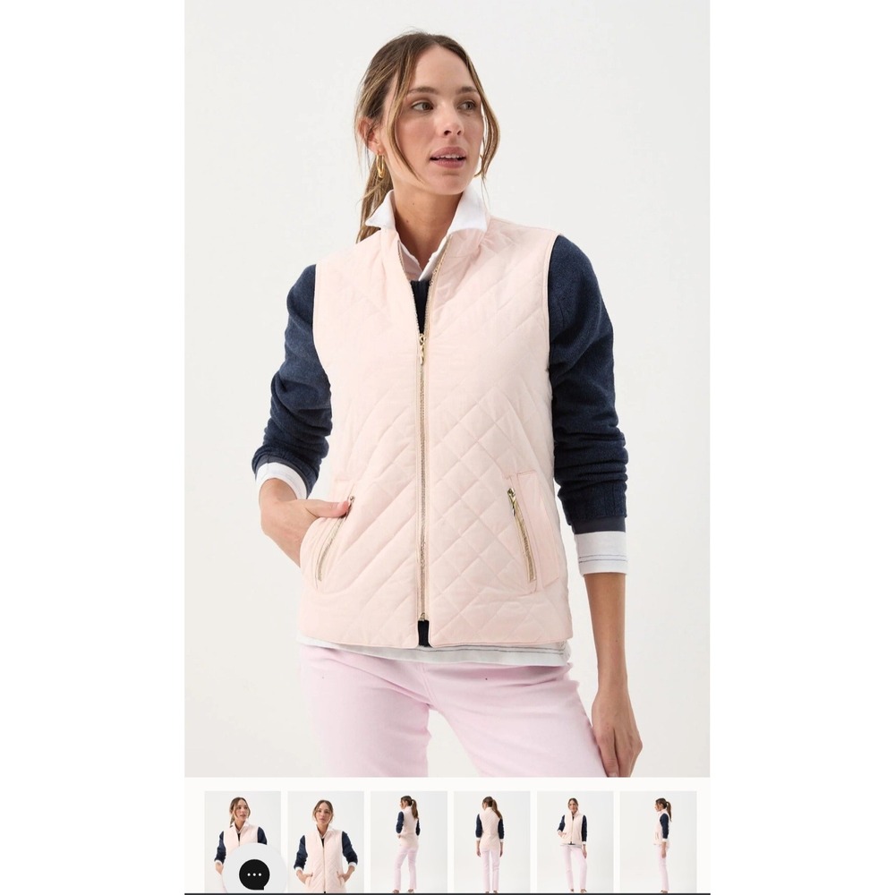 Goondiwindi Cotton Australia Womens Quilted Vest Size 12 Pink Sleeveless Pockets - Picture 3 of 10